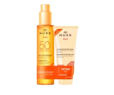 Set Nuxe: Sun, Anti-Ageing, Tanning Oil, SPF 50, 150 ml + Sun, Apsauga nuo saulės, After-Sun Lotion, 100 ml