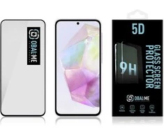 OBAL:ME 5D apsauginis stiklas telefonui Samsung Galaxy A35 5G Juodas