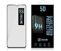 OBAL:ME 5D apsauginis stiklas telefonui Samsung Galaxy M12/A32 5G/A12/A02s Juodas