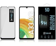 OBAL:ME 5D apsauginis stiklas telefonui Samsung Galaxy A33 5G Juodas