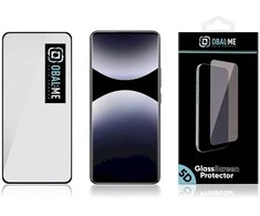 OBAL:ME 5D apsauginis stiklas Xiaomi Redmi Note 14 Pro+ 5G su juodos spalvos krašteliu