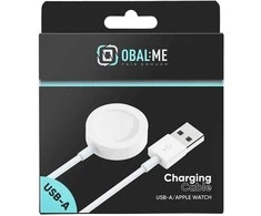 OBAL:ME įkrovimo kabelis skirtas Apple Watch USB-A baltos spalvos