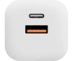 OBAL:ME GaN laidinis įkroviklis USB-A + USB-C 36W baltos spalvos