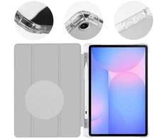 OBAL:ME MistyTab dėklas skirtas Samsung Galaxy Tab S10 Lite/S9/S9 FE/S10 FE Light Gray