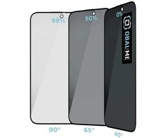 OBAL:ME Privacy 5D ekrano apsauga telefonui Apple iPhone 15 Juodas