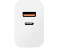 OBAL:ME laidinis įkroviklis USB-A + USB-C 25W baltos spalvos