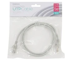 Omega Patchcord Cat5e, 1m, balta (43658)