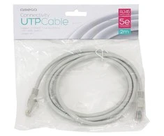 Omega Katchcord Cat5E, 2m, Baltas (40251)