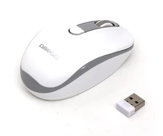 Pelė Omega Bevielė pelė Pelė WIRELESS 1000/1200/1600 DPI Baltas-Pilkas [45862]