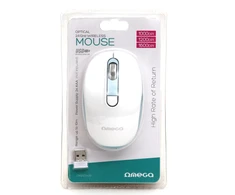Pelė Omega OMEGA Bevielė pelė Pelė WIRELESS 1000/1200/1600 DPI Baltas-Mėlynas [45863]