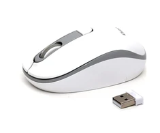 Pelė Omega Bevielė pelė Pelė WIRELESS 1000/1200/1600 DPI Baltas-Pilkas [45862]