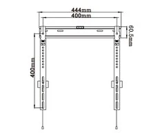 Sieninis televizoriaus laikiklis  Omega OUTV400SF, 23''- 60'', juodas