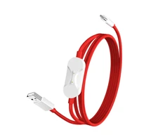 OnePlus SUPERVOOC 2in1 įkrovimo ir duomenų perdavimo kabelis 8A 1,2m raudonas