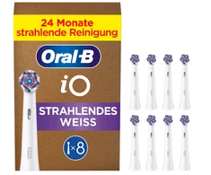 Braun Oral-B iO Radiant Baltas 8-pack, baltas brush galvutės, for a brightening clean