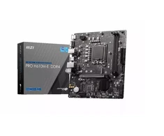 Pagrindinė plokštė MSI PRO H610M-E DDR4 | Intel H610 | LGA1700 | MicroATX | 2x DDR4 lizdai | 1x PCI-Express 1x | 1x PCI-Express 16x | 1 x M.2 | 1x 15pin D-sub | 1x HDMI | 4xUSB 2.0 | 2x USB 3.2 | 1xPS/2 | 1x RJ45 | 3x garso jungtys