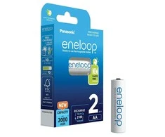 Panasonic Eneloop Batteries AA 2000mAh rechargeable 2 pcs