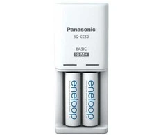 Panasonic Eneloop Compact Batteries charger + 2x AA 2000 mAh