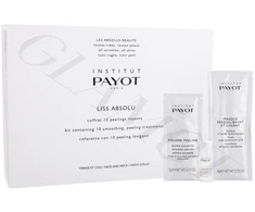 Rinkinys Payot: Liss Absolu, nešvarumus šalinanti šveičiamoji pudra, 10 vnt., 5 g + Liss Absolu, nešvarumus šalinanti šveičiamoji pudra, 10 vnt., 10 ml + Liss Absolu, hialurono rūgšties drėkinamoji kreminė kaukė veidui, 10 vnt., 20 g (moterims)