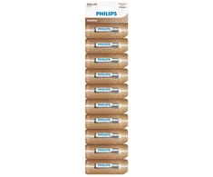 Philips AAA LR03 baterijos 10 vnt. šarminės lizdinė pakuotė