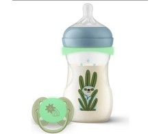 Avent SCD838/17 Buteliukas 260ML NIGHT + SMOCZEK RESPONSYWNY NIGHT NATURAL