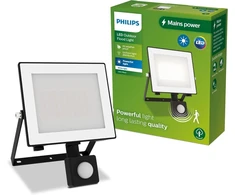 Philips Lois LED prožektorius 30W | 3200lm | 3000K | IP65 | Judesio jutiklis | Priblėsimos šviesos jutiklis | Juoda