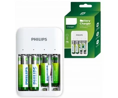 Įkroviklis Philips + 2x700mAh AAA + 2x1300mAh AA