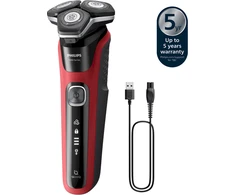 Barzdaskutė Philips SHAVER Series 5000 S5883/10 men's shaver Rotation shaver Trimmer Juodas, Raudona
