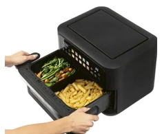 Gruzdintuvė Profi Cook ProfiCook PC-FR 1313 H Double 10 L Stand-alone 2400 W Hot air fryer Juodas, Nerūdijantis plienas