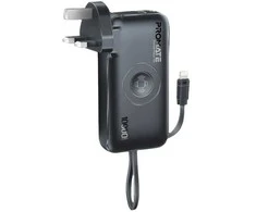 „Promate PowerPack-10i“ įkroviklis-išorinė baterija 22 W / 10000 mAh / USB-C / QC3.0 / iWatch 2,5 W / 220 V ES/JAV/JK