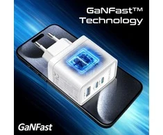 „Promate PowerPort-45 GaNFast™“ sieninis įkroviklis 45 W / QC3.0 / PD45 W