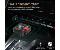 PROMATE PowerTune-30W Bluetooth FM siųstuvas QC3.0 / PD30W / USB / Laisvų rankų įranga