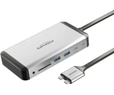 PROMATE VersaHub-MST 13 viename dvigubas USB-C multimedijos šakotuvas / dvigubas 4K HDMI / USB3.0 / 150 W