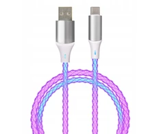 Qualo QCS-AC-00 Glowing Cable USB-A – USB-C /15W / 1m / LED