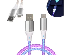 Qualo QCS-AC-00 Glowing Cable USB-A – USB-C /15W / 1m / LED