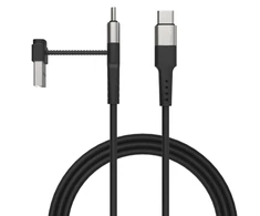 Qualo QKN-2in1-CCA-01 kabelis 2in1 USB-C / USB-A / 1.2m / 15W