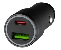 Qualo QLS-AC-38 Aluminum Car charger 38W / USB-C / USB-A
