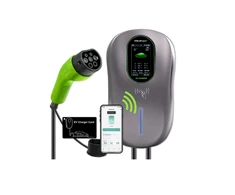 „Qoltec EV2w1 Type 2“ įkrovimo stotelė | 22 kW | „Wi-Fi“ | TUYA | LCD | RFID | 3 fazės | Sieninė dėžutė | 5 m