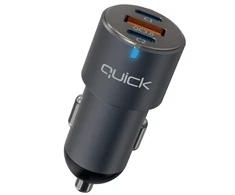 Quick Greitas QC-420 automobilinis įkroviklis su USB / 2x USB-C 60W