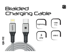 USB Quick USB-C - Lightning kabelis 1,5 m pilkas (4752168141236)