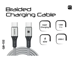 Quick USB-C - USB-C kabelis 1,5 m pilkas (4752168141274)