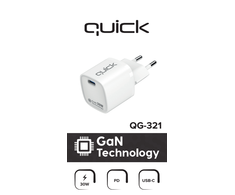 Quick Greitas QG-321 GaN USB-C įkroviklis 30 W