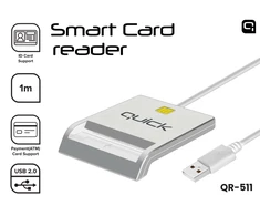 Quick Greitas QR-511 išmaniojo asmens tapatybės kortelių skaitytuvas su USB