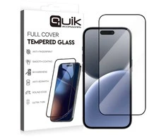 Quik Priedai Pilnai Uždengiantis Grūdintas Stiklas Apple iPhone 16 Plus