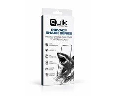 Quik Accessories PRIVACY SHARK serijos aukščiausios kokybės visiškai dengiantis grūdintas stiklas, skirtas Samsung Galaxy S25 Ultra