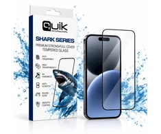 Quik Accessories SHARK serijos aukščiausios kokybės stiprus viso ekrano grūdintas stiklas skirtas Poco M8 5G