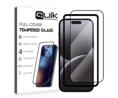 Quik Priedai Pilnai padengiantis grūdintas stiklas Apple iPhone 16 Pro Max