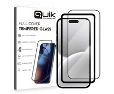 Quik priedai, visiškai padengiantis grūdintą stiklą, skirtas Apple iPhone 16