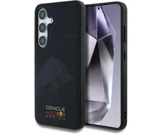 Dėklas Red Bull Raudona Bull Raudonas BULL futerał do Samsung Galaxy S25 RBHMS25S24PUBUFV (Magnetic Meshed PU W/ Debossed Bull) mėlynos spalvos