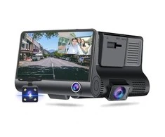 „RoGer 3in1“ automobilio vaizdo įrašymo įrenginys su integruota priekine / galine / vidine kamera / „Full HD“ / 170 laipsnių vaizdu
