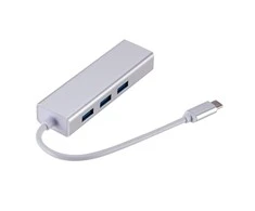 „RoGerAD15642“ USB-C šakotuvas - skirstytuvas 3 x USB 3.0 / RJ45